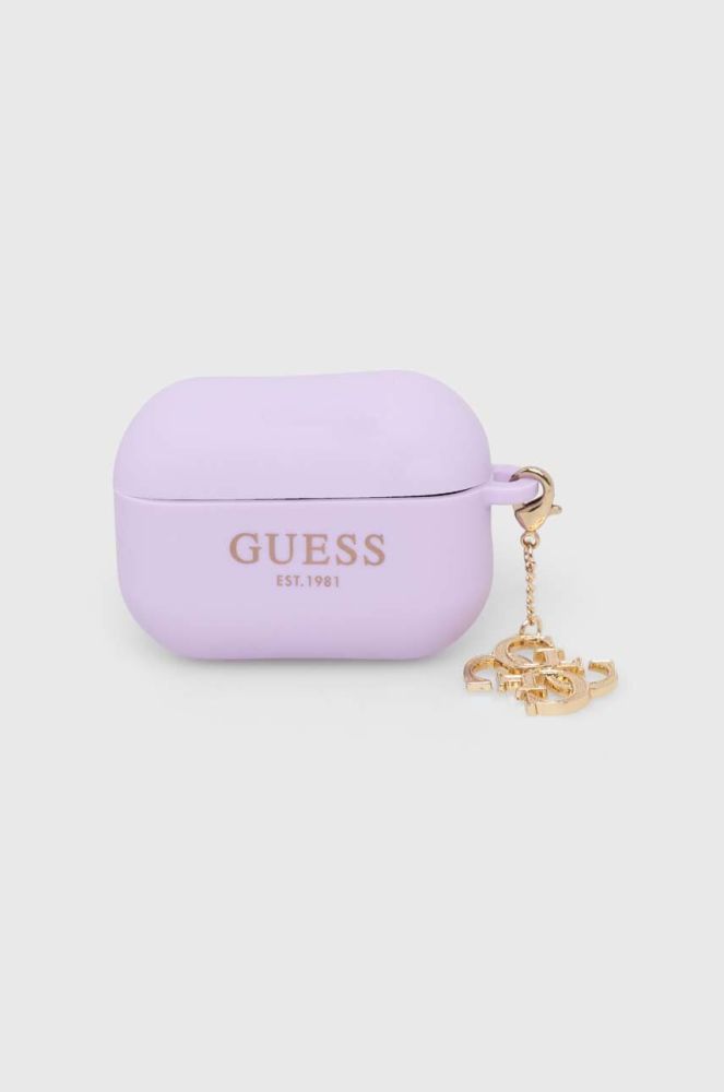 Чохол для airpods pro Guess AirPods Pro 2 cover колір фіолетовий (3552206)