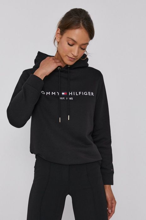 Кофта Tommy Hilfiger жіноча колір чорний з аплікацією