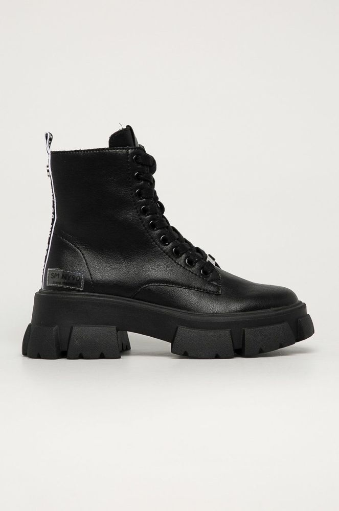 Steve Madden - Шкіряні черевики Tanker колір чорний
