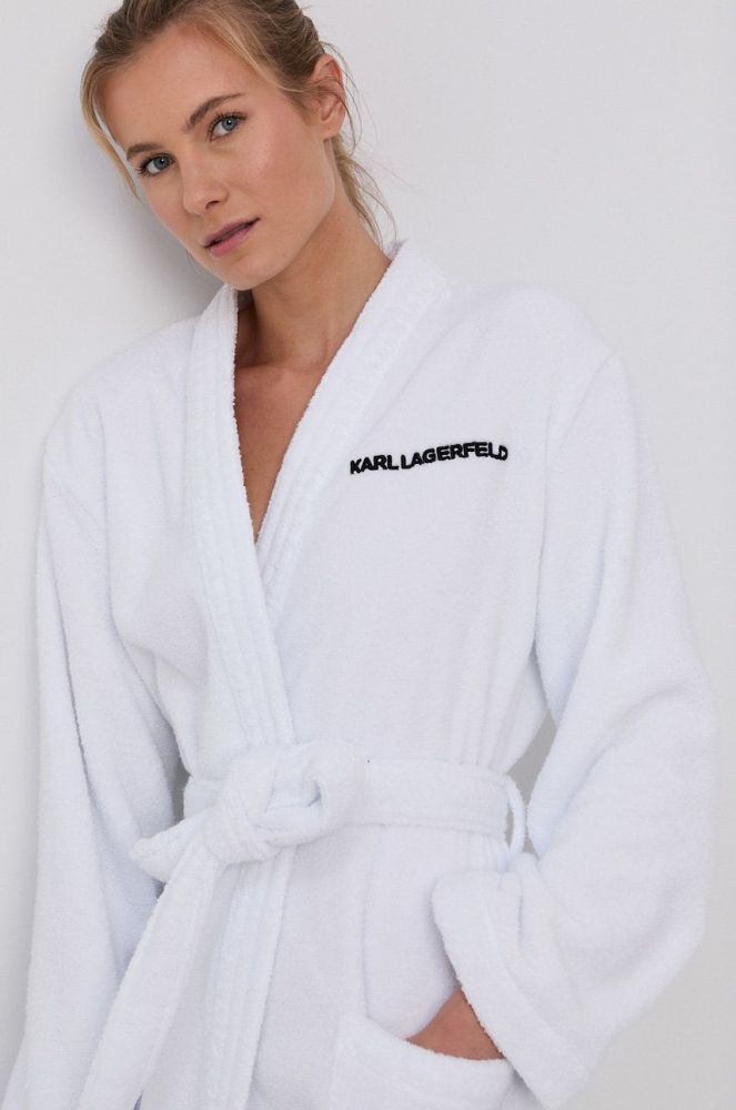 Халат Karl Lagerfeld колір білий (1586009)