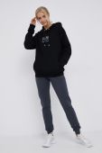Бавовняна кофта P.E Nation жіноча колір чорний з принтом (1842648)