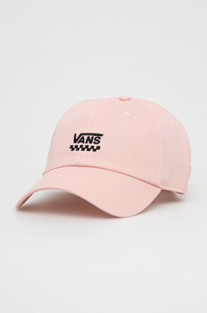 Кепка Vans колір рожевий з аплікацією (1580319)