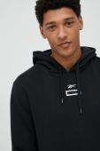 Кофта Reebok чоловіча колір чорний з капюшоном з принтом (2796035)