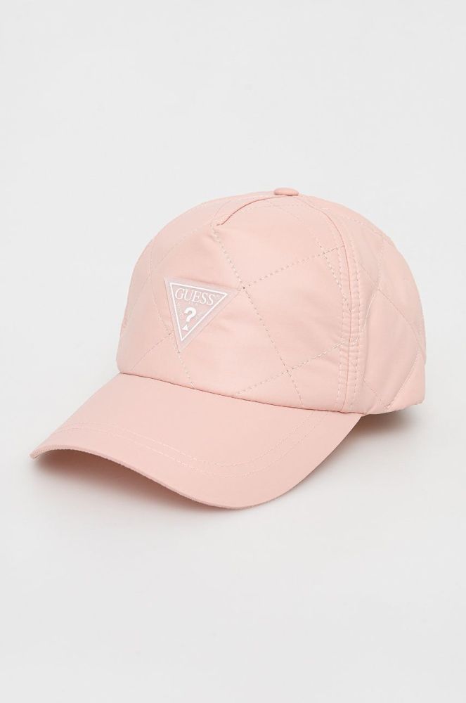 Кепка Guess колір рожевий з аплікацією (2608099)