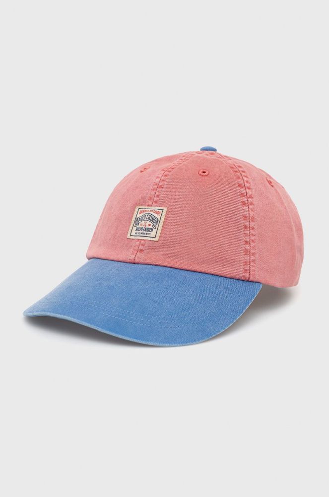 Кепка Polo Ralph Lauren колір червоний візерунок