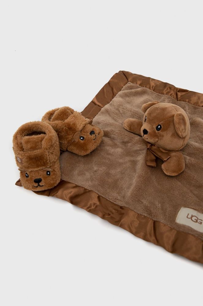 Черевики для немовля UGG Bixbee And Lovey Bear Stuffie колір коричневий