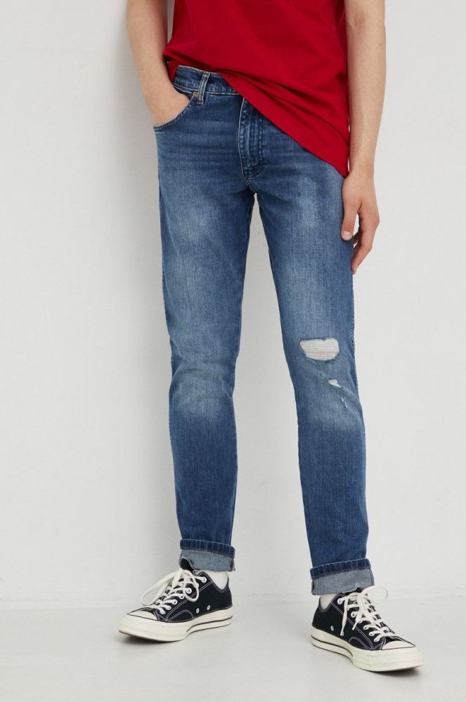 Джинси Wrangler Larston Dark Indigo чоловічі колір темно-синій