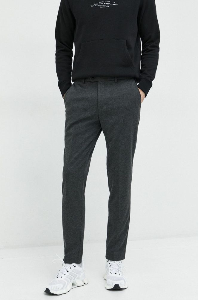 Штани Premium by Jack&Jones Winter чоловічі колір сірий облягаючі