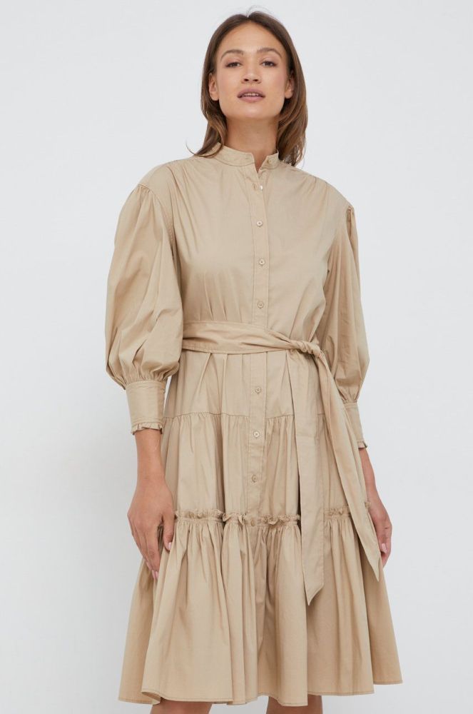 Сукня Lauren Ralph Lauren колір бежевий mini розкльошена (2482687)