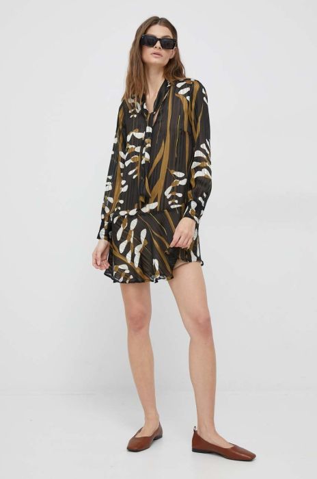 Сукня Sisley колір чорний mini пряма (2826706)