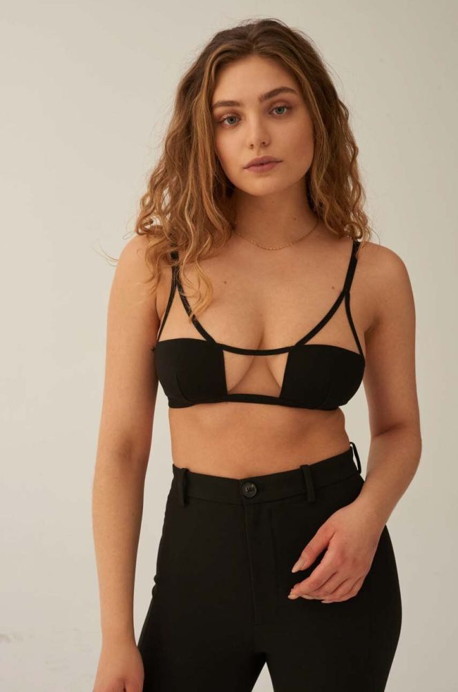 Бюстгальтер Undress Code 458 Illusion Top Black колір чорний прозорий однотонний