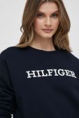 Бавовняна кофта Tommy Hilfiger жіноча колір синій з аплікацією (3268711)