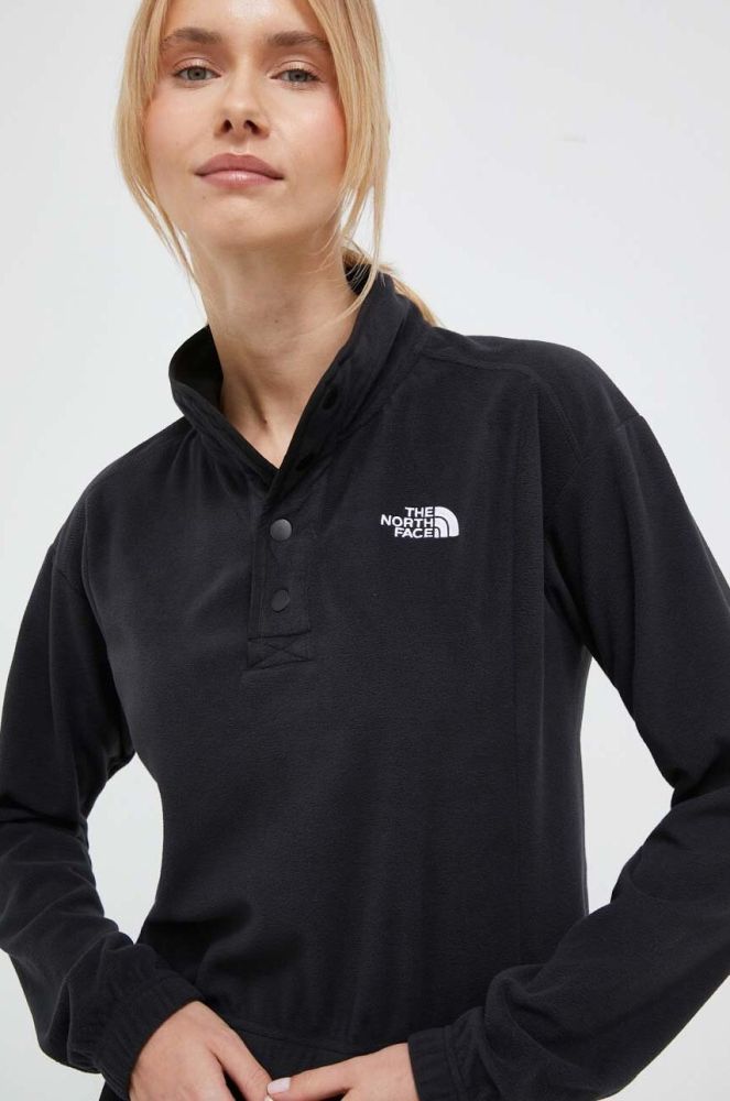 Спортивна кофта The North Face Homesafe Snap Neck колір чорний однотонна