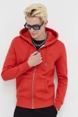 Кофта Superdry чоловіча колір червоний з капюшоном однотонна (3489071)