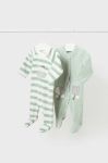 Дитячі повзунки Mayoral Newborn 2-pack колір зелений (3428139)