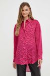 Сорочка Pinko жіноча колір рожевий relaxed класичний комір