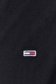 Бавовняна сорочка Tommy Jeans чоловіча колір чорний regular зі стійкою