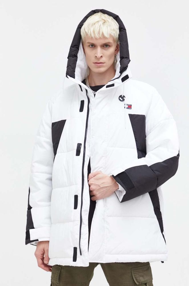 Куртка Tommy Jeans чоловіча колір білий зимова oversize