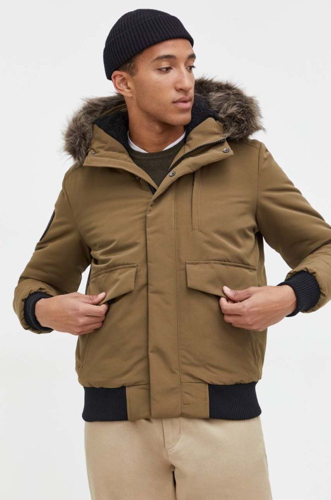 Куртка Superdry чоловіча колір зелений зимова (3575159)