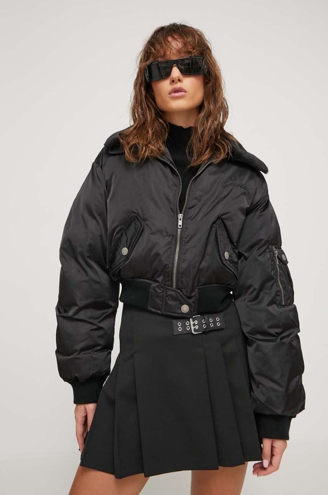 Куртка Guess Originals жіноча колір чорний зимова oversize