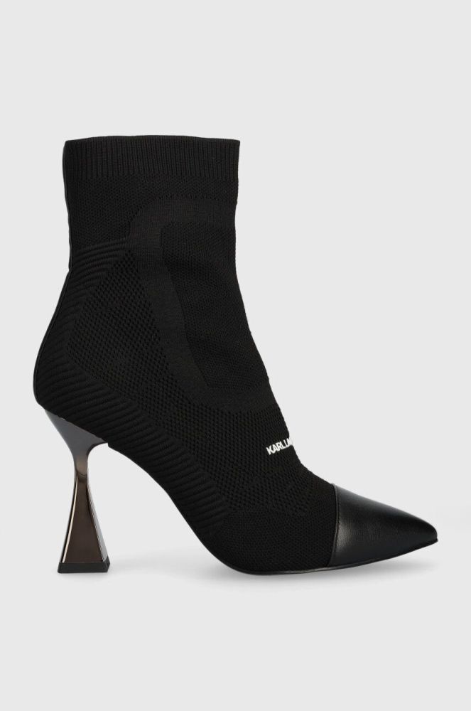 Черевики Karl Lagerfeld DEBUT жіночі колір чорний каблук блок KL32061