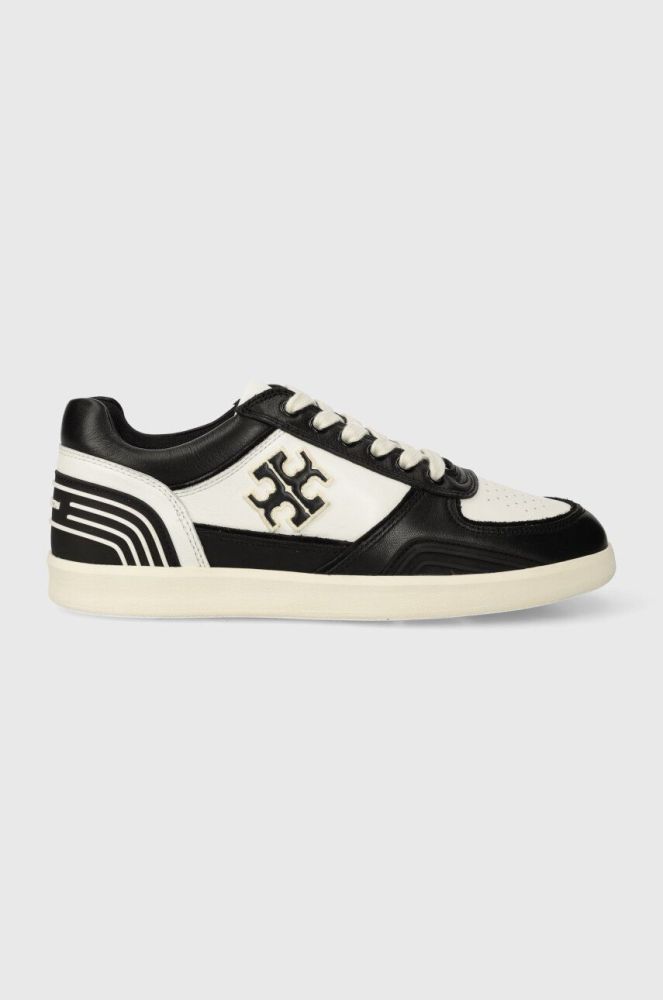 Шкіряні кросівки Tory Burch CLOVER COURT колір чорний 152959-001