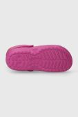 Дитячі чоботи Crocs Classic Lined Neo Puff колір рожевий