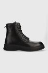 Шкіряні черевики Tommy Hilfiger TH EVERYDAY CLASS TERMO LTH BOOT чоловічі колір чорний FM0FM04658