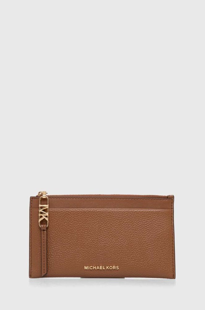 Шкіряний гаманець MICHAEL Michael Kors жіночий колір коричневий (3386171)