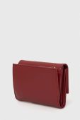 Шкіряний гаманець Twinset жіночий колір бордовий (3578197)