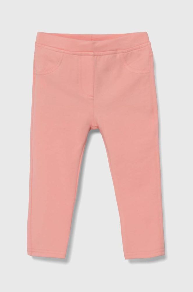 Дитячі штани United Colors of Benetton колір рожевий однотонні (3388580)