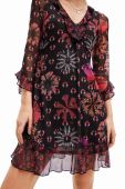 Сукня Desigual колір чорний mini розкльошена (3482722)