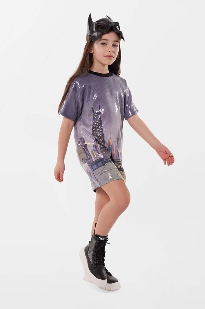 Дитяча сукня Dkny x DC Comics mini пряма колір барвистий (3643803)