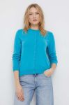 Кардиган з домішкою вовни United Colors of Benetton легкий колір блакитний (3504808)