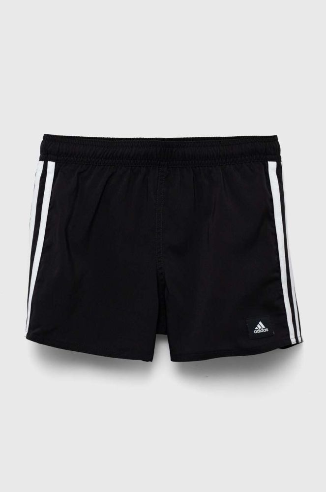Дитячі шорти adidas Performance 3S SHO колір чорний з аплікацією регульована талія