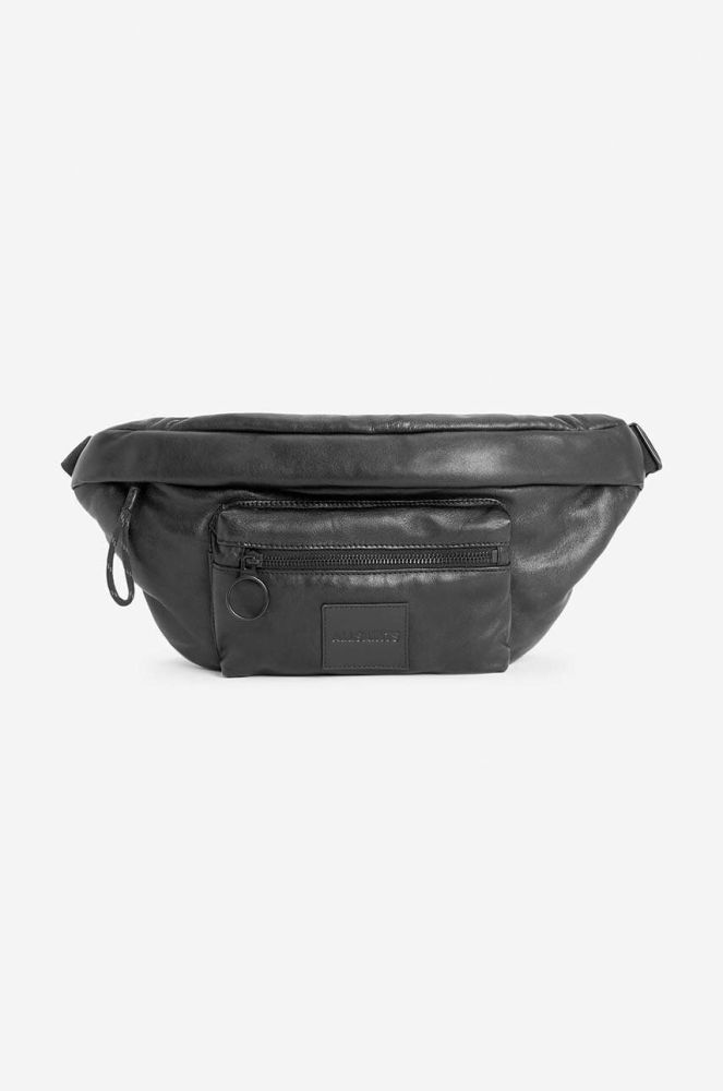 Шкіряна сумка на пояс AllSaints Ronin колір чорний