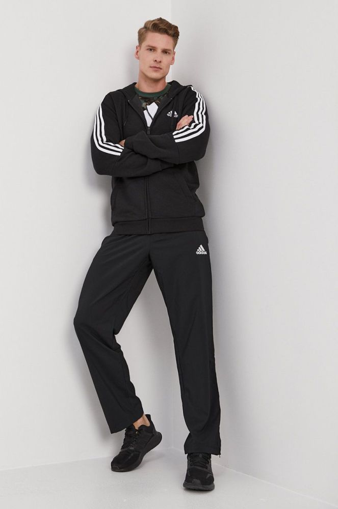 Штани adidas чоловічі колір чорний гладке (1445733)