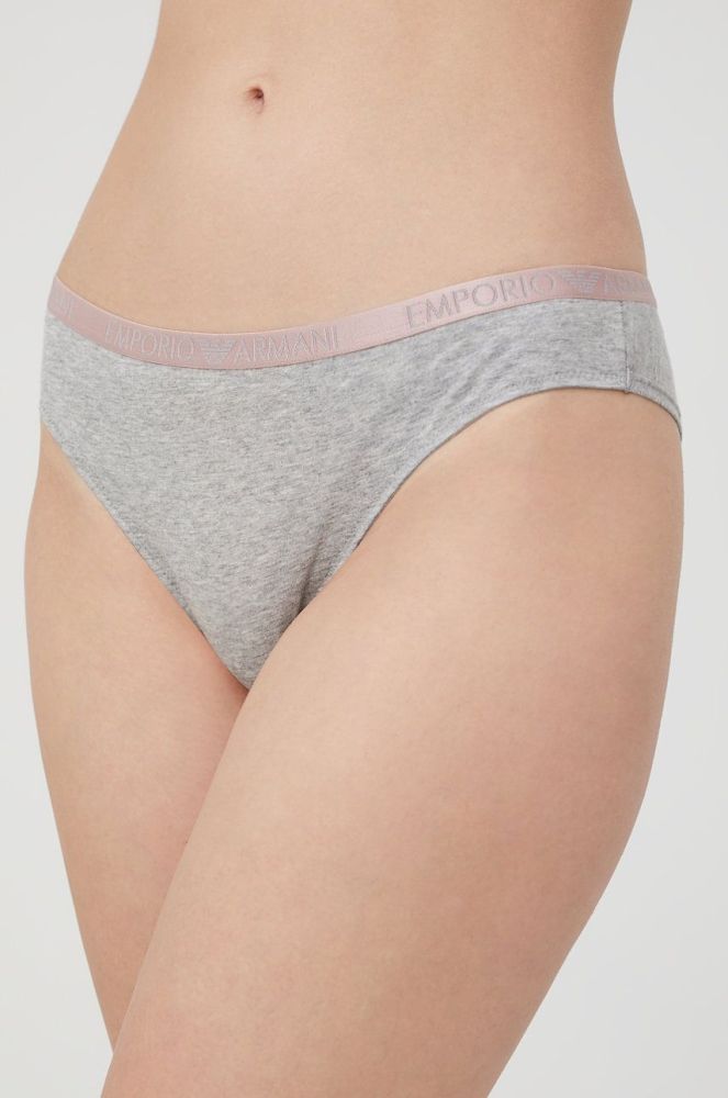 Стринги Emporio Armani Underwear колір сірий