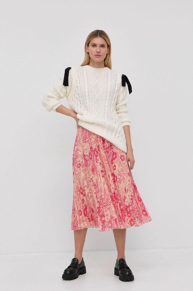 Светр з домішкою вовни Red Valentino жіночий колір бежевий теплий