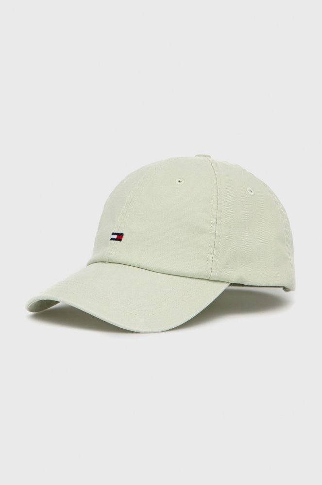 Кепка Tommy Hilfiger колір зелений однотонна