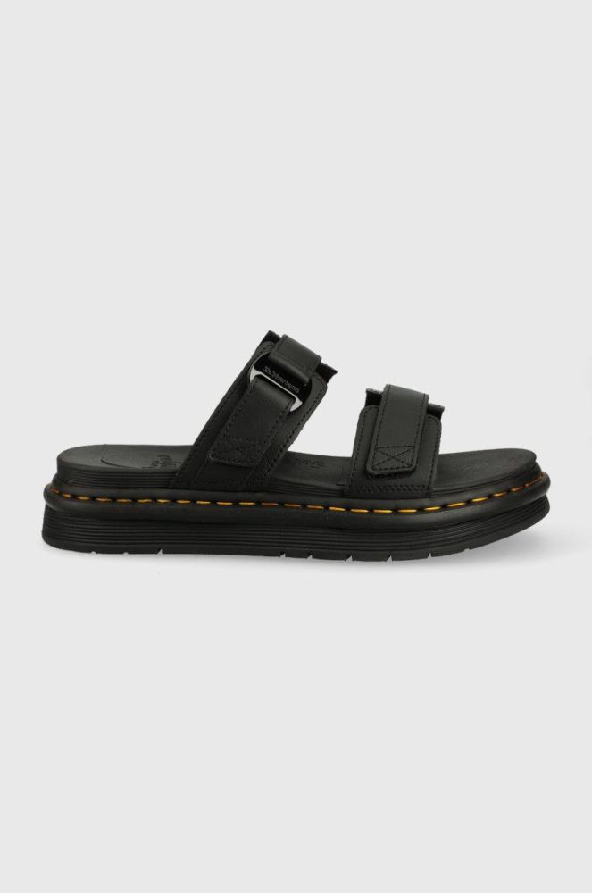 Шкіряні шльопанці Dr. Martens чоловічі колір чорний DM25766001.Chilton-Black.Hydr