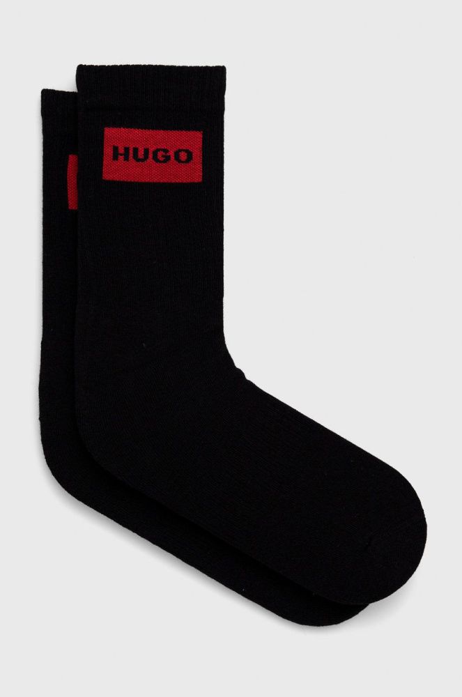 Шкарпетки HUGO (2-pack) чоловічі колір чорний (2236066)