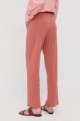 Штани Max Mara Leisure жіночі колір рожевий пряме висока посадка (2219933)
