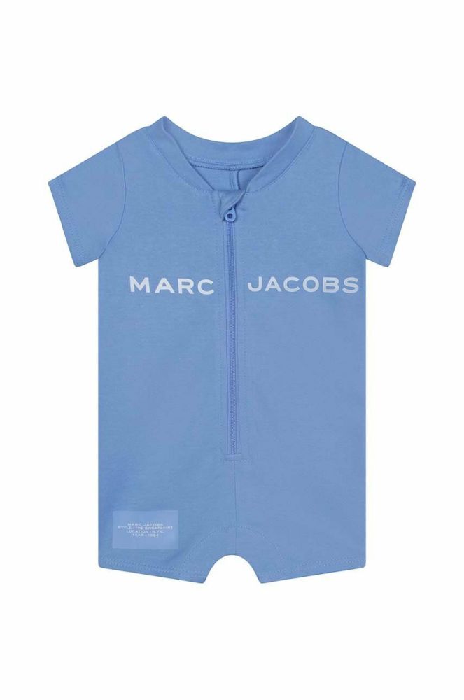 Бавовняний ромпер для немовлят Marc Jacobs колір блакитний (3061280)