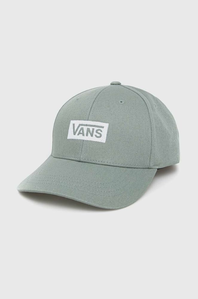 Бавовняна бейсболка Vans колір зелений з аплікацією (3057765)