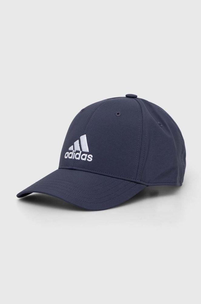 Кепка adidas з аплікацією колір блакитний