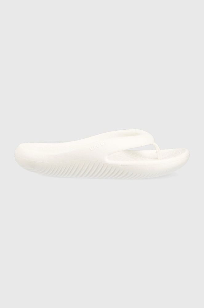 В'єтнамки Crocs Mellow Flip жіночі колір білий на плоскому ходу 208437