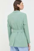 Піджак BOSS колір зелений однобортний однотонна