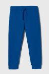 Дитячі бавовняні штани United Colors of Benetton однотонні колір блакитний (3387899)