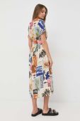 Шовкова сукня Weekend Max Mara midi розкльошена колір барвистий